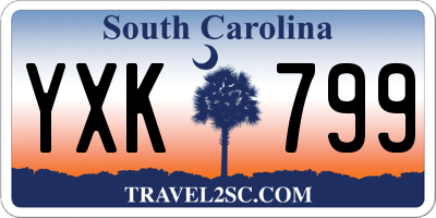 SC license plate YXK799