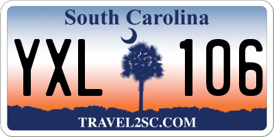 SC license plate YXL106