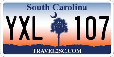 SC license plate YXL107