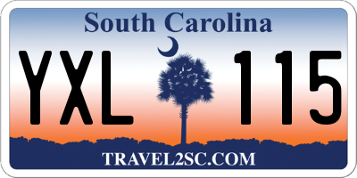 SC license plate YXL115