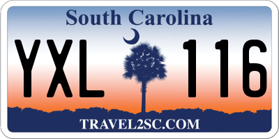 SC license plate YXL116