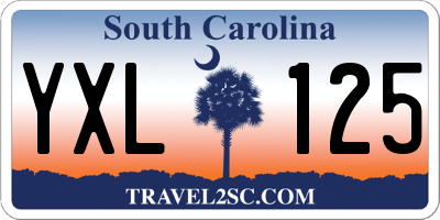 SC license plate YXL125