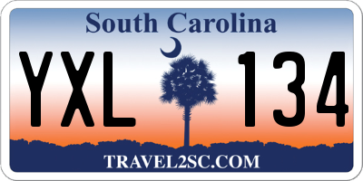 SC license plate YXL134