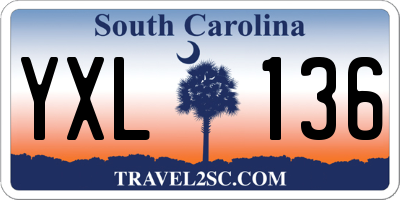 SC license plate YXL136