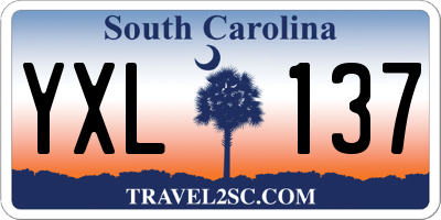 SC license plate YXL137