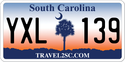 SC license plate YXL139