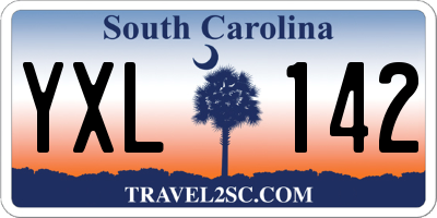 SC license plate YXL142