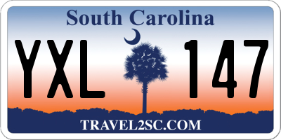 SC license plate YXL147