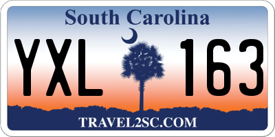 SC license plate YXL163