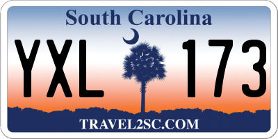 SC license plate YXL173