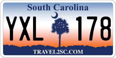 SC license plate YXL178