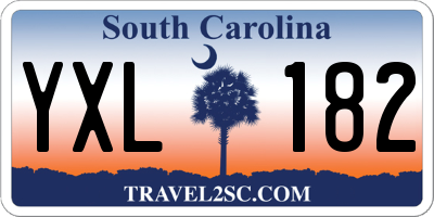 SC license plate YXL182
