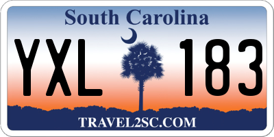 SC license plate YXL183