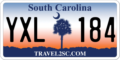 SC license plate YXL184