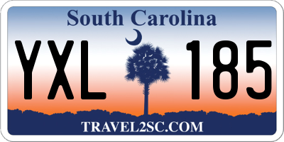 SC license plate YXL185