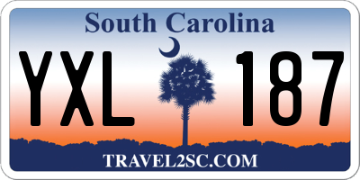 SC license plate YXL187