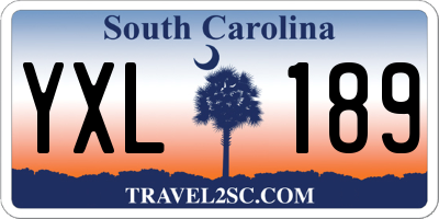SC license plate YXL189