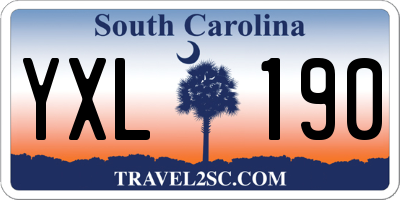 SC license plate YXL190