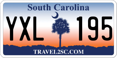 SC license plate YXL195