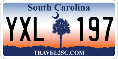 SC license plate YXL197