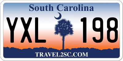 SC license plate YXL198