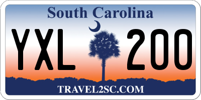 SC license plate YXL200