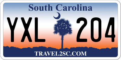 SC license plate YXL204
