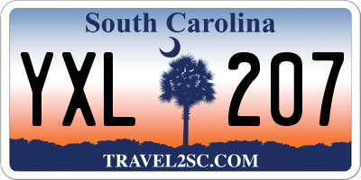 SC license plate YXL207