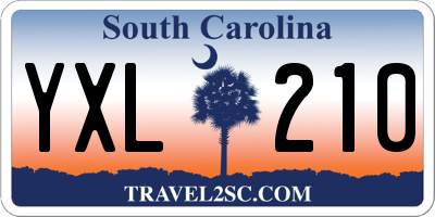 SC license plate YXL210