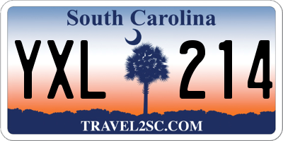 SC license plate YXL214