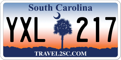 SC license plate YXL217
