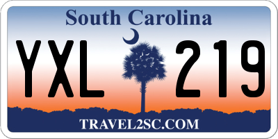 SC license plate YXL219