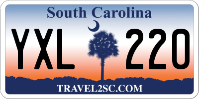 SC license plate YXL220
