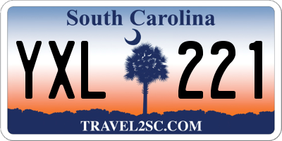 SC license plate YXL221