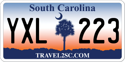 SC license plate YXL223