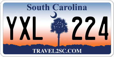 SC license plate YXL224