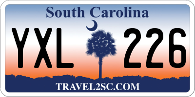 SC license plate YXL226