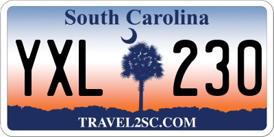 SC license plate YXL230