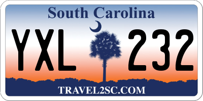 SC license plate YXL232