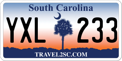 SC license plate YXL233
