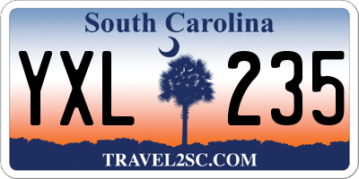 SC license plate YXL235
