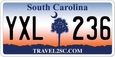 SC license plate YXL236