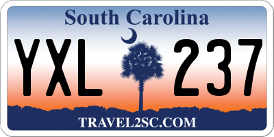 SC license plate YXL237