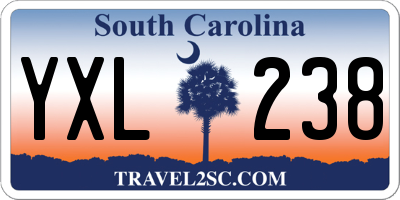 SC license plate YXL238