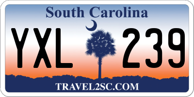 SC license plate YXL239