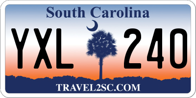 SC license plate YXL240