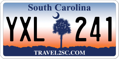 SC license plate YXL241