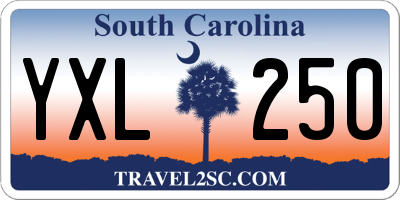 SC license plate YXL250