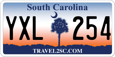 SC license plate YXL254