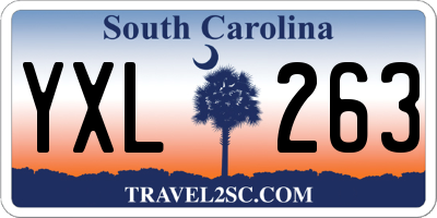 SC license plate YXL263